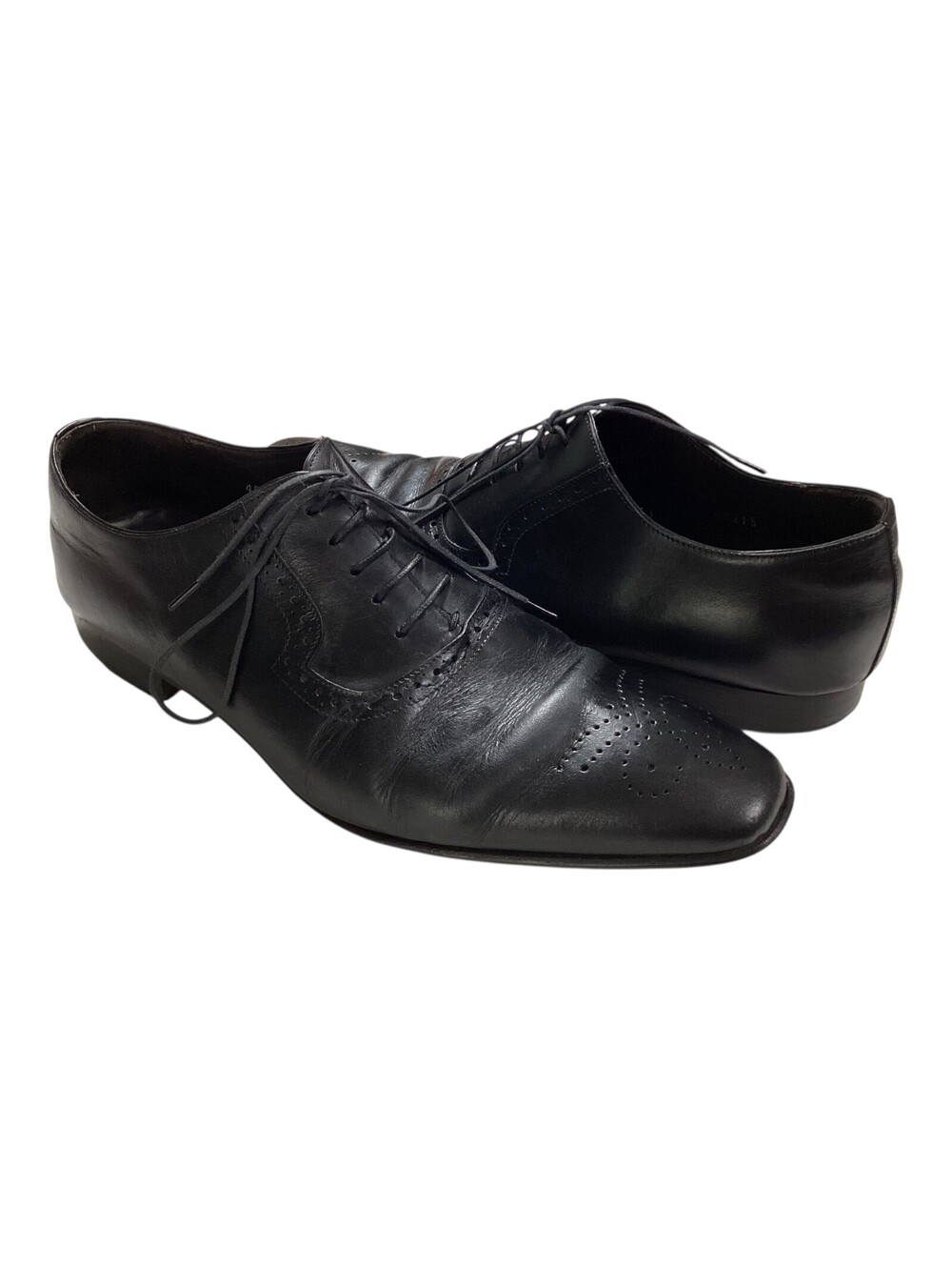 MEZLAN Men's Dress Derby Shoes Lace Up MEXICO Leather Black Sz 9M GUC